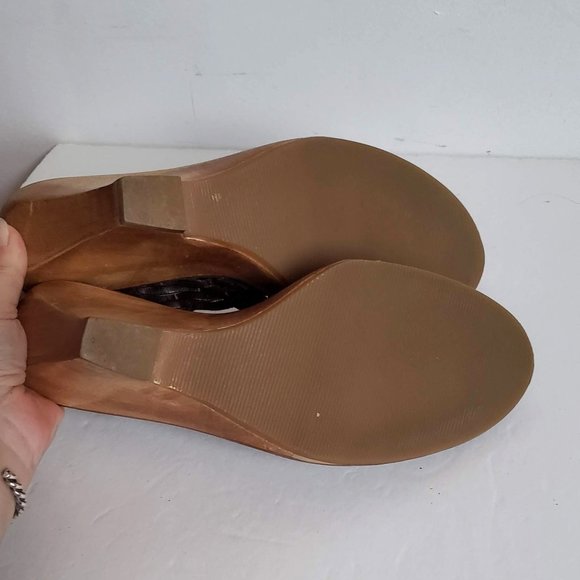 MICHAEL KORS fits 5.5 - 6 Woven Leather Slingback Wedge Huarache Sandals - Picture 11 of 14